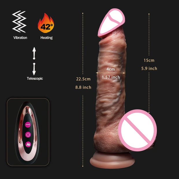 Realistic Thrusting & Vibrating Dildo – Remote Control Pleasure Toy 💦