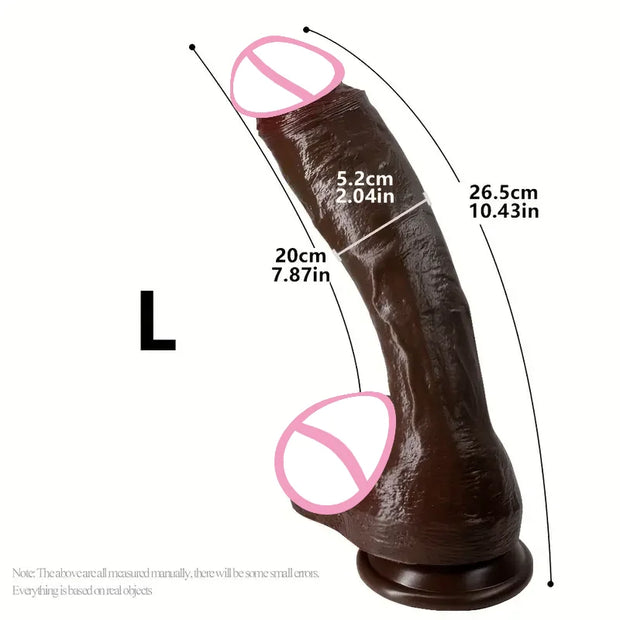🍆 Oversized Realistic Dildo – Huge Penis with Suction Cup