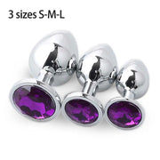 💎 Metal Diamond Anal Plug – Multi Size Pleasure