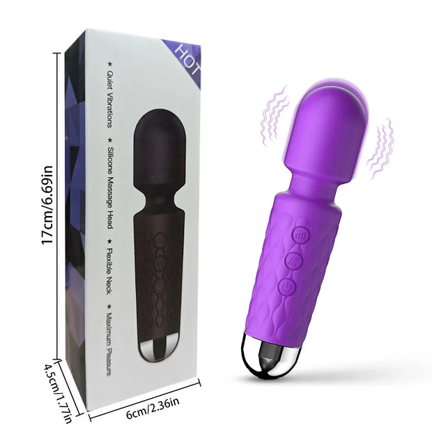 💖 Powerful Silicone Clitoral & G-Spot Vibrator – Multi-Mode AV Massager
