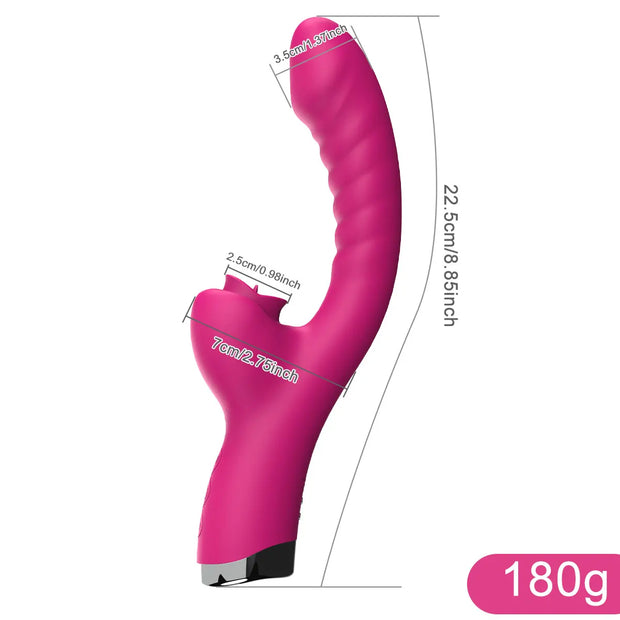 Tongue Licking Vibrator 💋 2-in-1 Clitoral & G-Spot Stimulator – Little Secret Store
