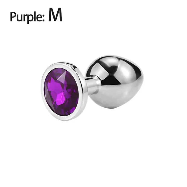💎 Metal Diamond Anal Plug – Multi Size Pleasure