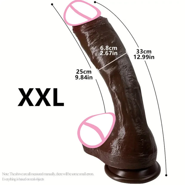 🍆 Oversized Realistic Dildo – Huge Penis with Suction Cup
