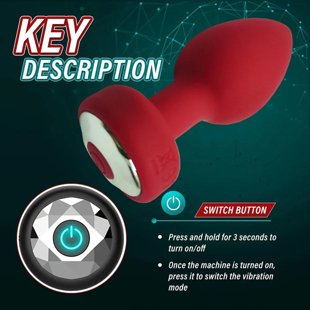 🍑 10-Speed Anal Plug Vibrator – Remote-Controlled Prostate & G-Spot Massager