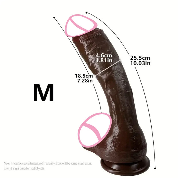 🍆 Oversized Realistic Dildo – Huge Penis with Suction Cup