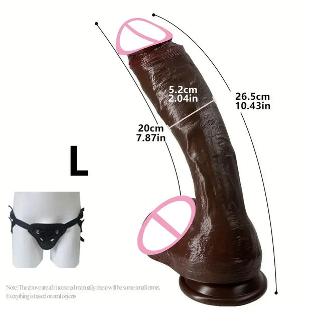 🍆 Oversized Realistic Dildo – Huge Penis with Suction Cup