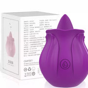 🌹 Rose Tongue Licking Vibrator – Clit & Nipple Stimulator for Women