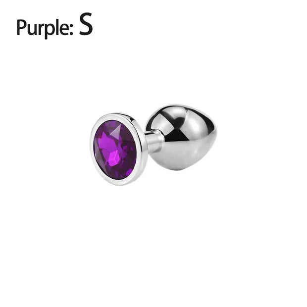 💎 Metal Diamond Anal Plug – Multi Size Pleasure