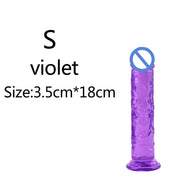 5-Color Jelly Suction Cup Dildo 🍑 Soft & Transparent G-Spot Pleasure Toy