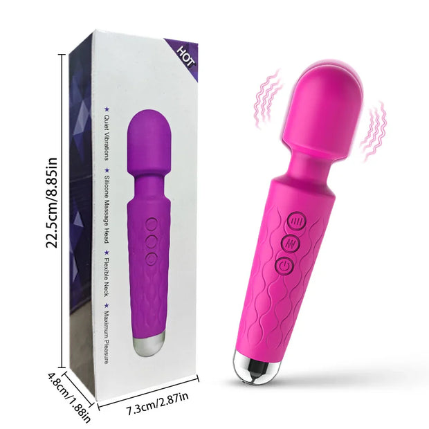 💖 Powerful Silicone Clitoral & G-Spot Vibrator – Multi-Mode AV Massager