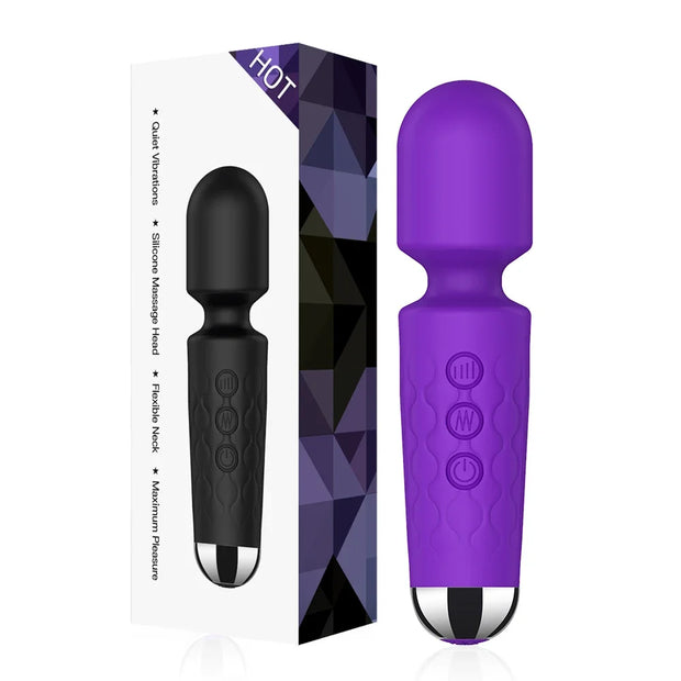 🔹 20 Speeds Powerful AV Vibrator – Clit & G-Spot Stimulator