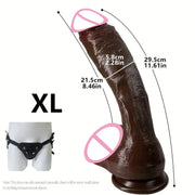 🍆 Oversized Realistic Dildo – Huge Penis with Suction Cup