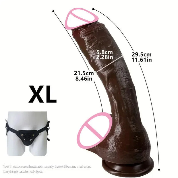 🍆 Oversized Realistic Dildo – Huge Penis with Suction Cup