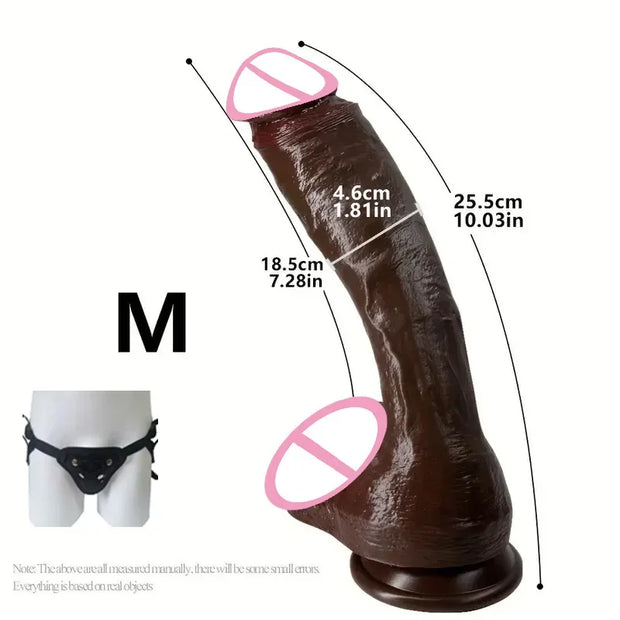🍆 Oversized Realistic Dildo – Huge Penis with Suction Cup