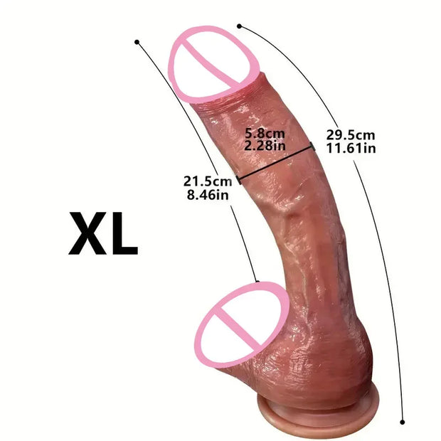🍆 Oversized Realistic Dildo – Huge Penis with Suction Cup