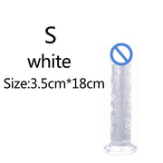 5-Color Jelly Suction Cup Dildo 🍑 Soft & Transparent G-Spot Pleasure Toy