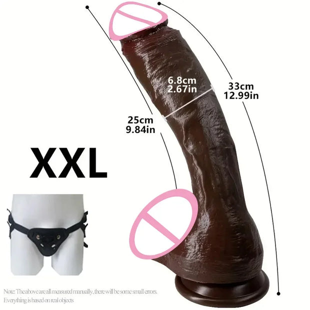 🍆 Oversized Realistic Dildo – Huge Penis with Suction Cup