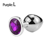💎 Metal Diamond Anal Plug – Multi Size Pleasure