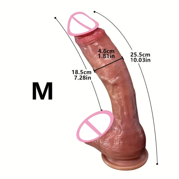 🍆 Oversized Realistic Dildo – Huge Penis with Suction Cup