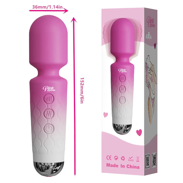 🔹 20 Speeds Powerful AV Vibrator – Clit & G-Spot Stimulator