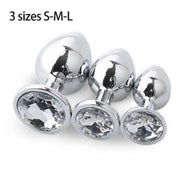 💎 Metal Diamond Anal Plug – Multi Size Pleasure