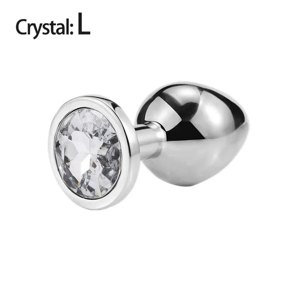 💎 Metal Diamond Anal Plug – Multi Size Pleasure