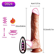 Realistic Thrusting & Vibrating Dildo – Remote Control Pleasure Toy 💦