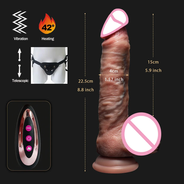 Realistic Thrusting & Vibrating Dildo – Remote Control Pleasure Toy 💦