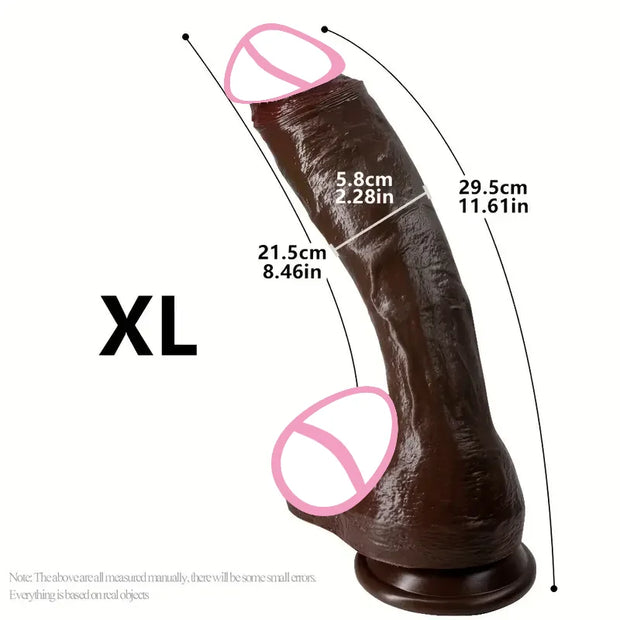 🍆 Oversized Realistic Dildo – Huge Penis with Suction Cup