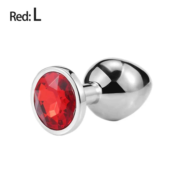 💎 Metal Diamond Anal Plug – Multi Size Pleasure