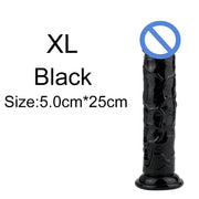 5-Color Jelly Suction Cup Dildo 🍑 Soft & Transparent G-Spot Pleasure Toy