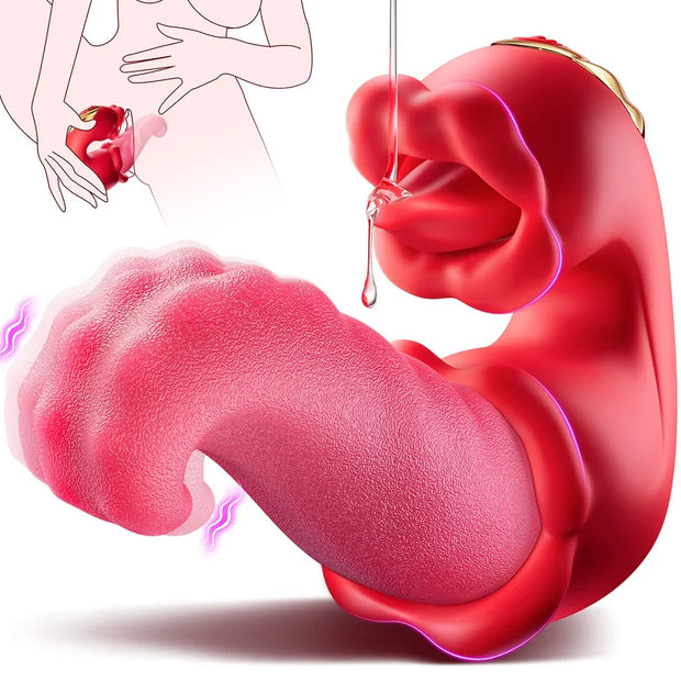 🌹 Rose Tongue Licking Swing Vibrator – 3-in-1 Pleasure Tool for Women